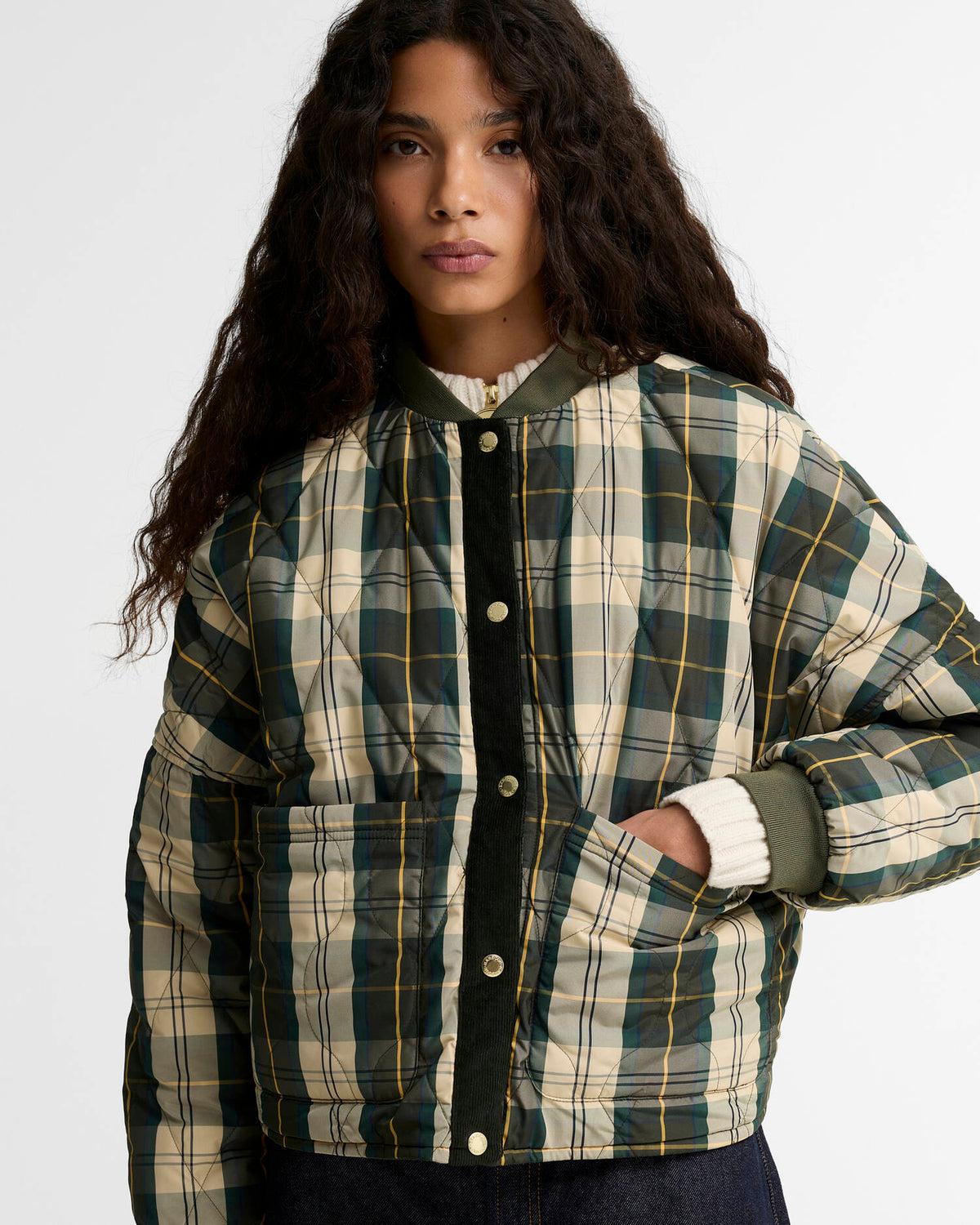 BARBOUR RAVENSHILL REVERSIBLE QUILTED JACKET - OLIVE/FERN/ANCIENT
