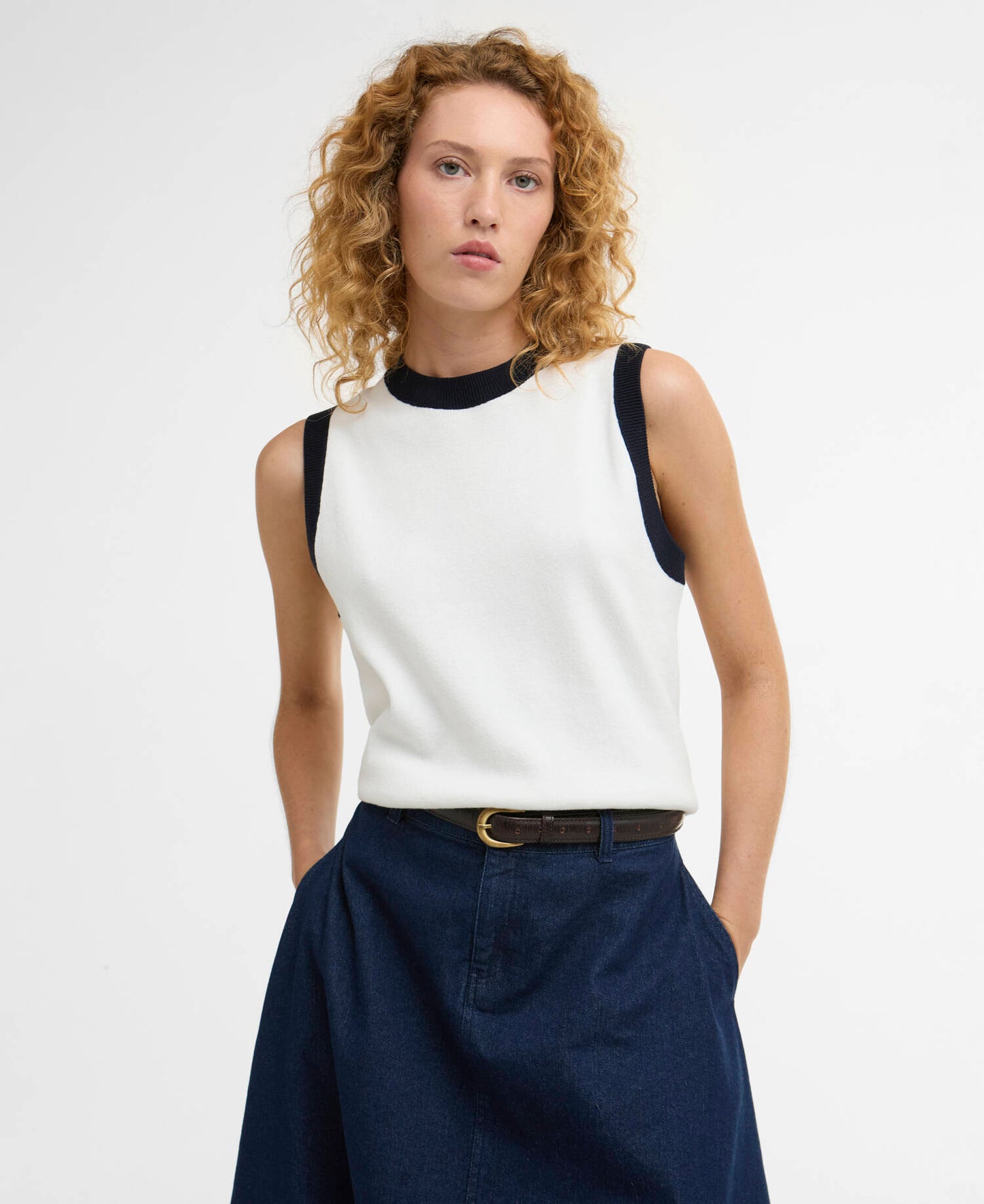 BARBOUR MAIA DENIM MIDI SKIRT - RINSE WASH