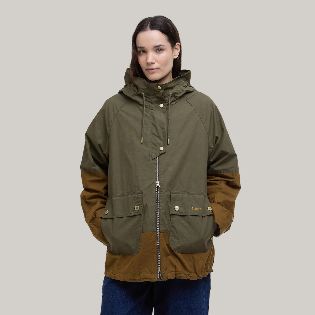 BARBOUR HAYLEY SHOWERPROOF JACKET - DUSKY GREEN/ BREEN/ ANCIENT TARTAN