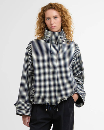 BARBOUR BROWNWYN GINGHAM SHOWERPROOF JACKET - NAVY GINGHAM