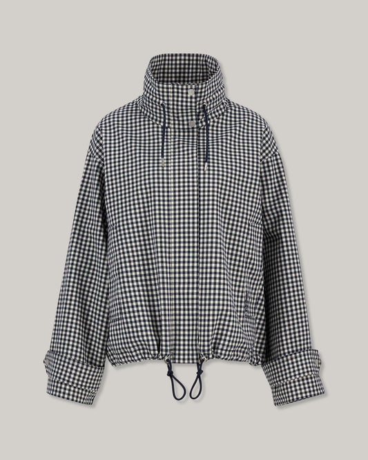 BARBOUR BROWNWYN GINGHAM SHOWERPROOF JACKET - NAVY GINGHAM