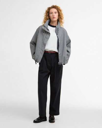 BARBOUR BROWNWYN GINGHAM SHOWERPROOF JACKET - NAVY GINGHAM