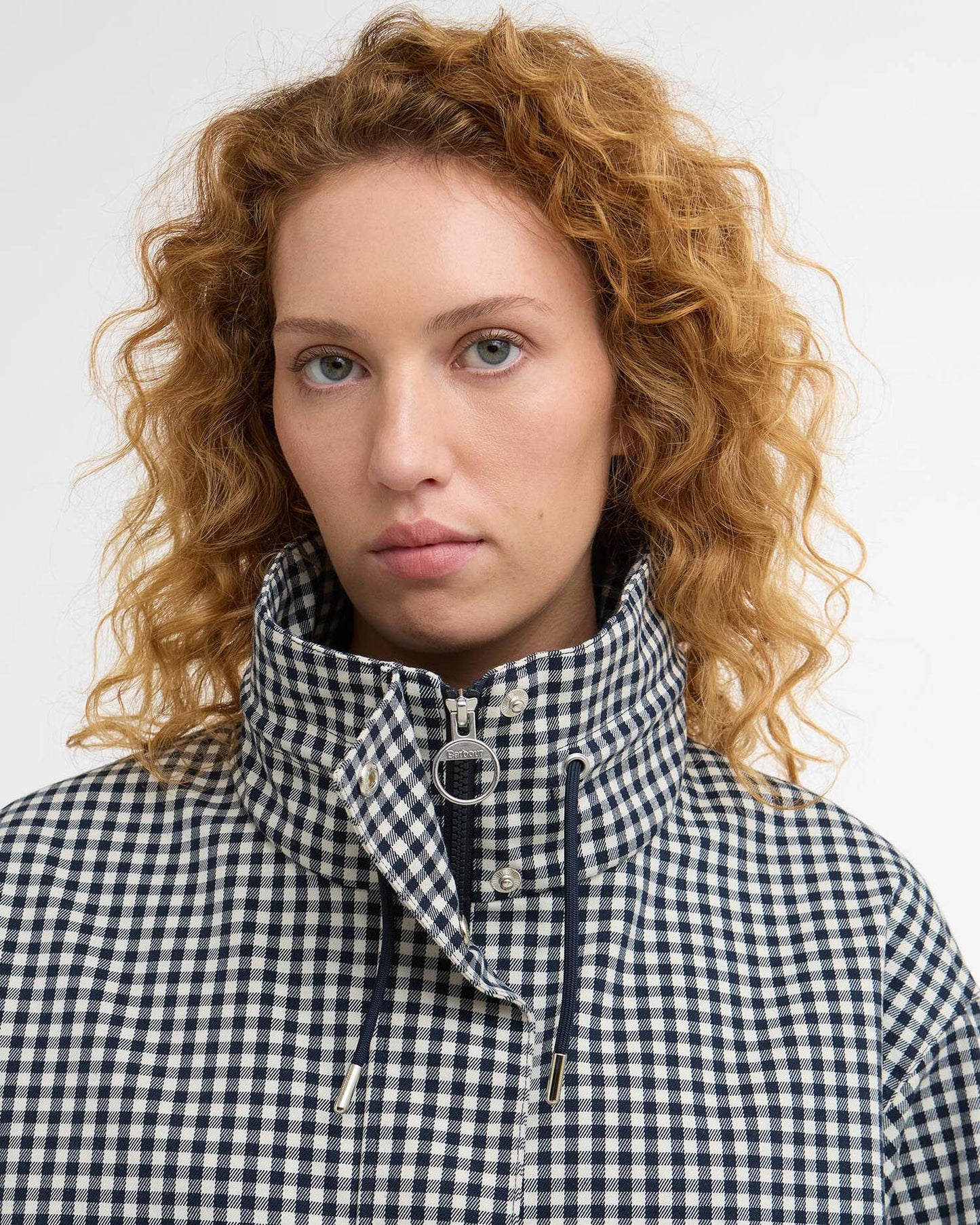 BARBOUR BROWNWYN GINGHAM SHOWERPROOF JACKET - NAVY GINGHAM