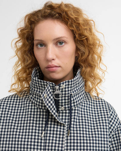 BARBOUR BROWNWYN GINGHAM SHOWERPROOF JACKET - NAVY GINGHAM