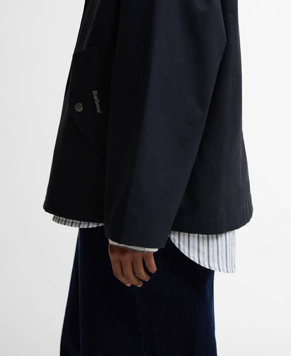 BARBOUR KINGSWOOD SHOWERPROOF JACKET - DARK NAVY/ NAVY GINGHAM