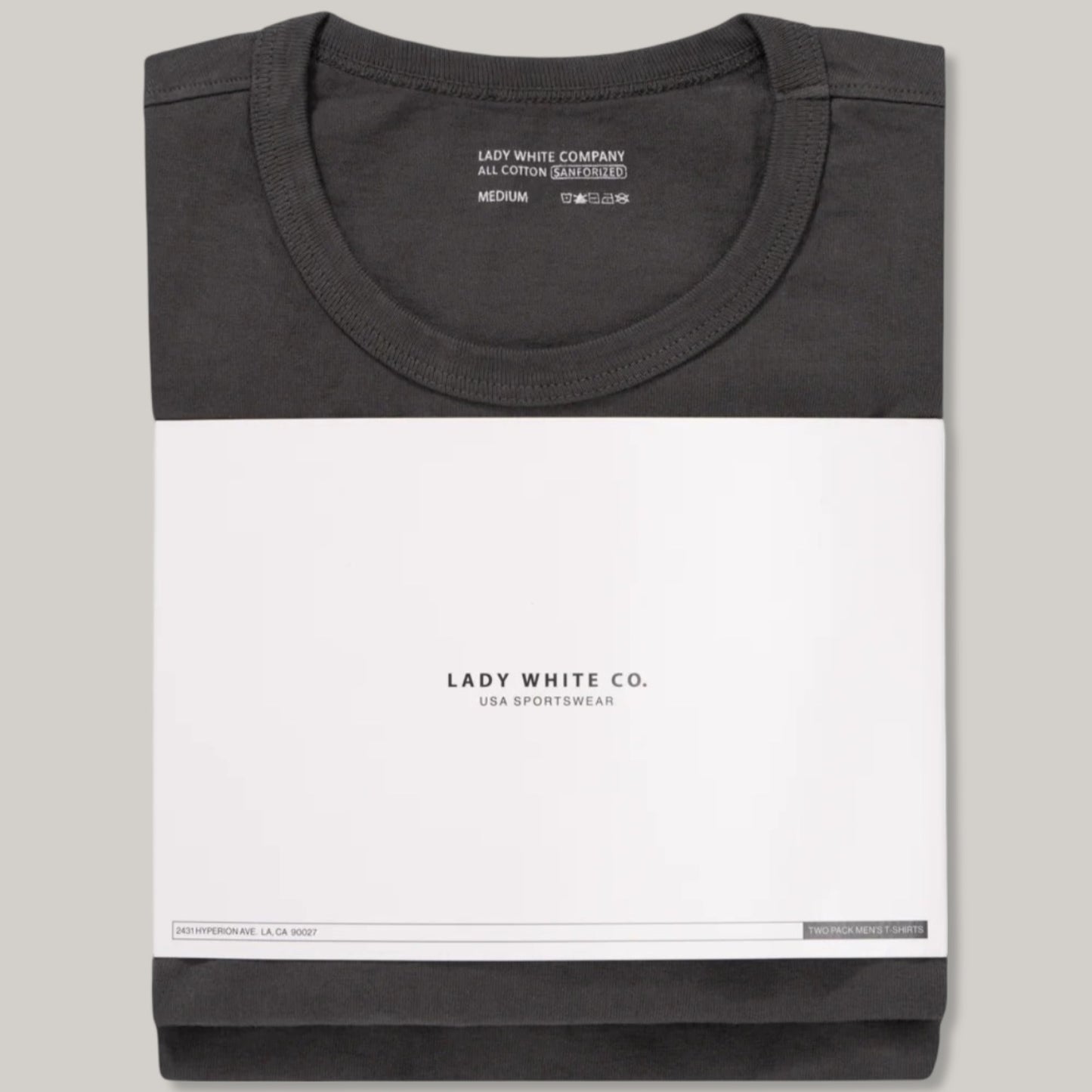 LADY WHITE CO. TEE 2 PACK - PEWTER