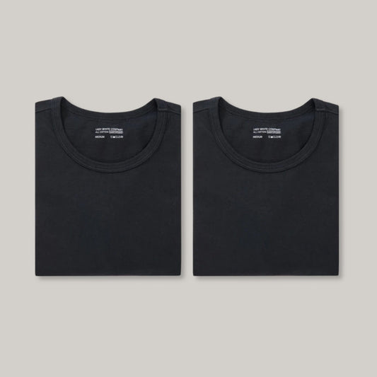 LADY WHITE CO. TEE 2 PACK - CHARCOAL