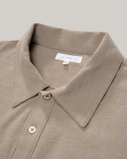 LADY WHITE CO. TWO BUTTON NEP POLO - SAND