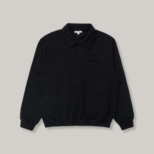 LADY WHITE CO.  TEXTURED RICHMOND POLO - BLACK