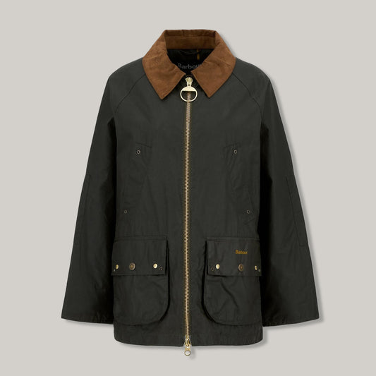 BARBOUR RAELYNN WAXED JACKET - ARCHIVE OLIVE/ ANCIENT TARTAN