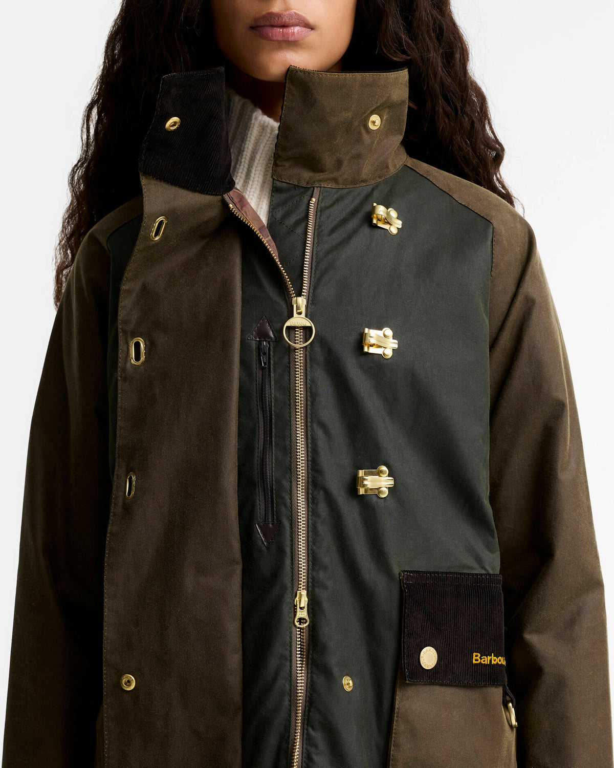 BARBOUR HAZLEWOOD WAXED JACKET - BEECH/ FERN/ MXED TARTAN