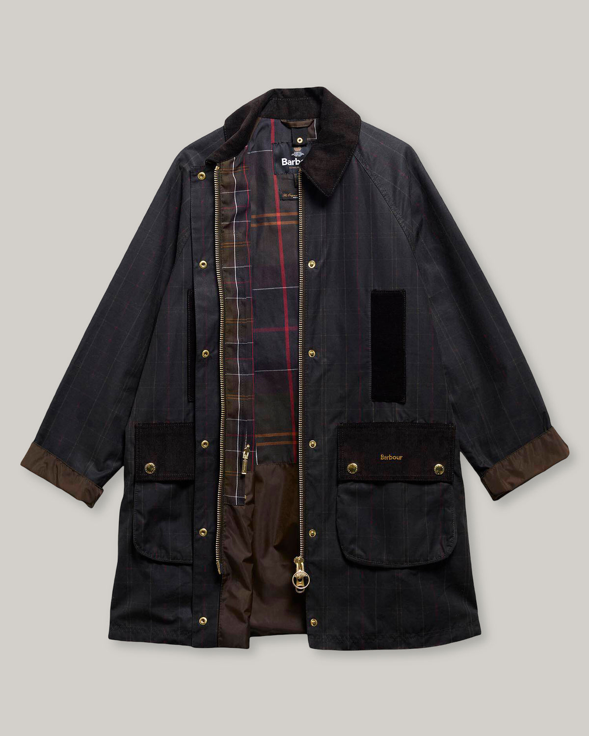 BARBOUR TARTAN REIMAGINED ICONS TARTAN  MODEN BEAUFORT WAX JACKET - CLASSIC TARTAN/ OLIVE
