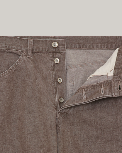 MARKA WIDE PAINTER PANTS - BROWN