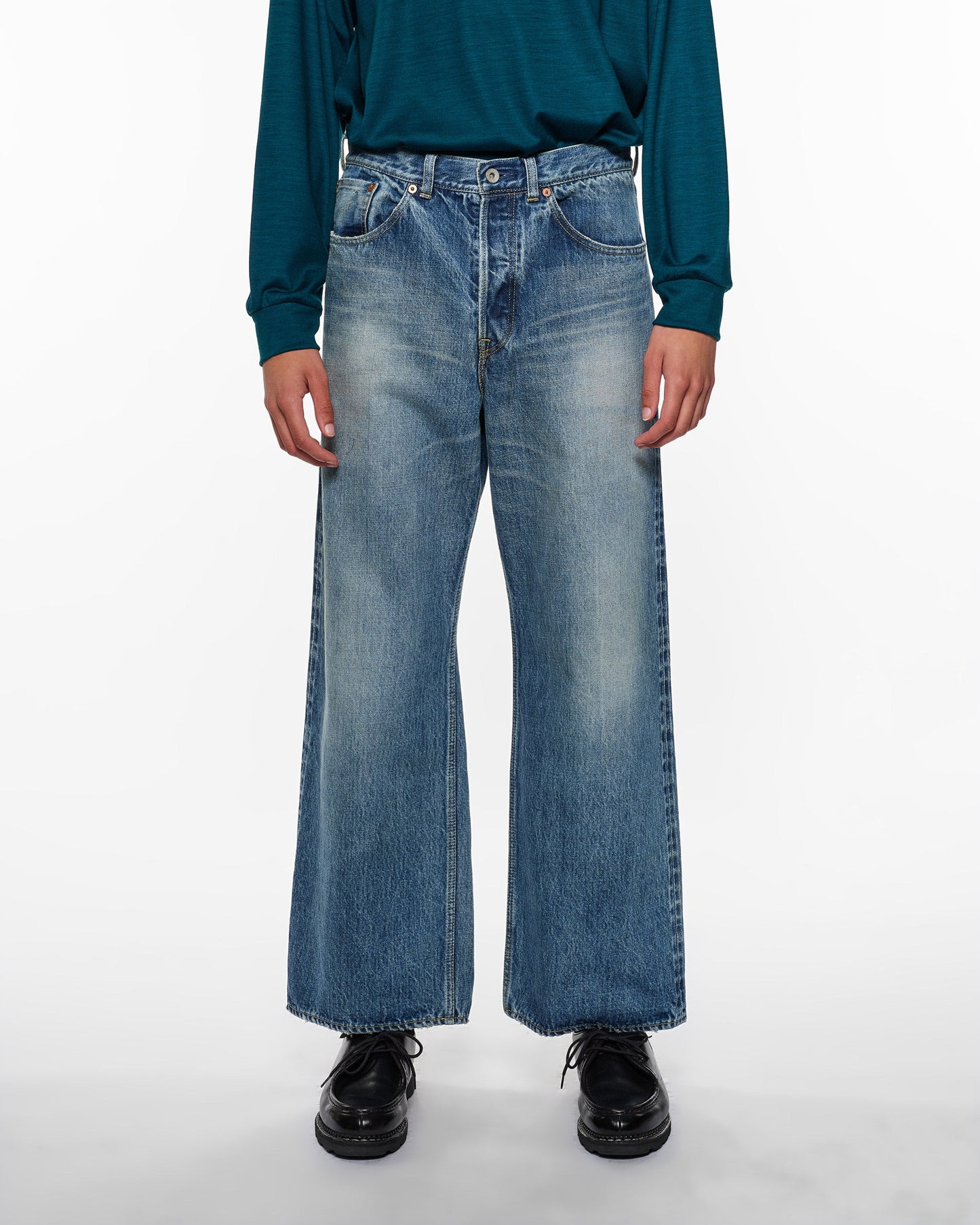 MARKA WIDE LEG JEANS - USED WASHED