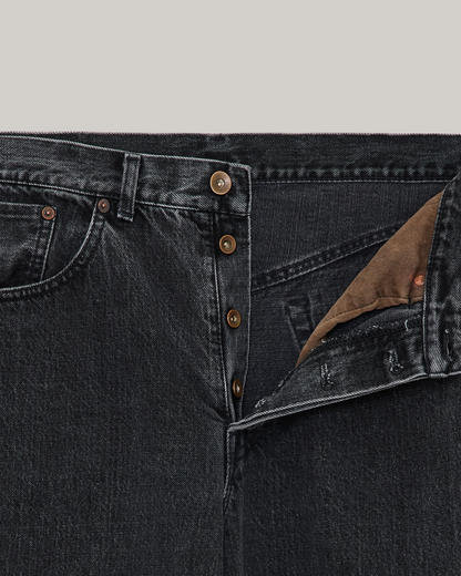 MARKA WIDE LEG JEANS - FADED BLACK