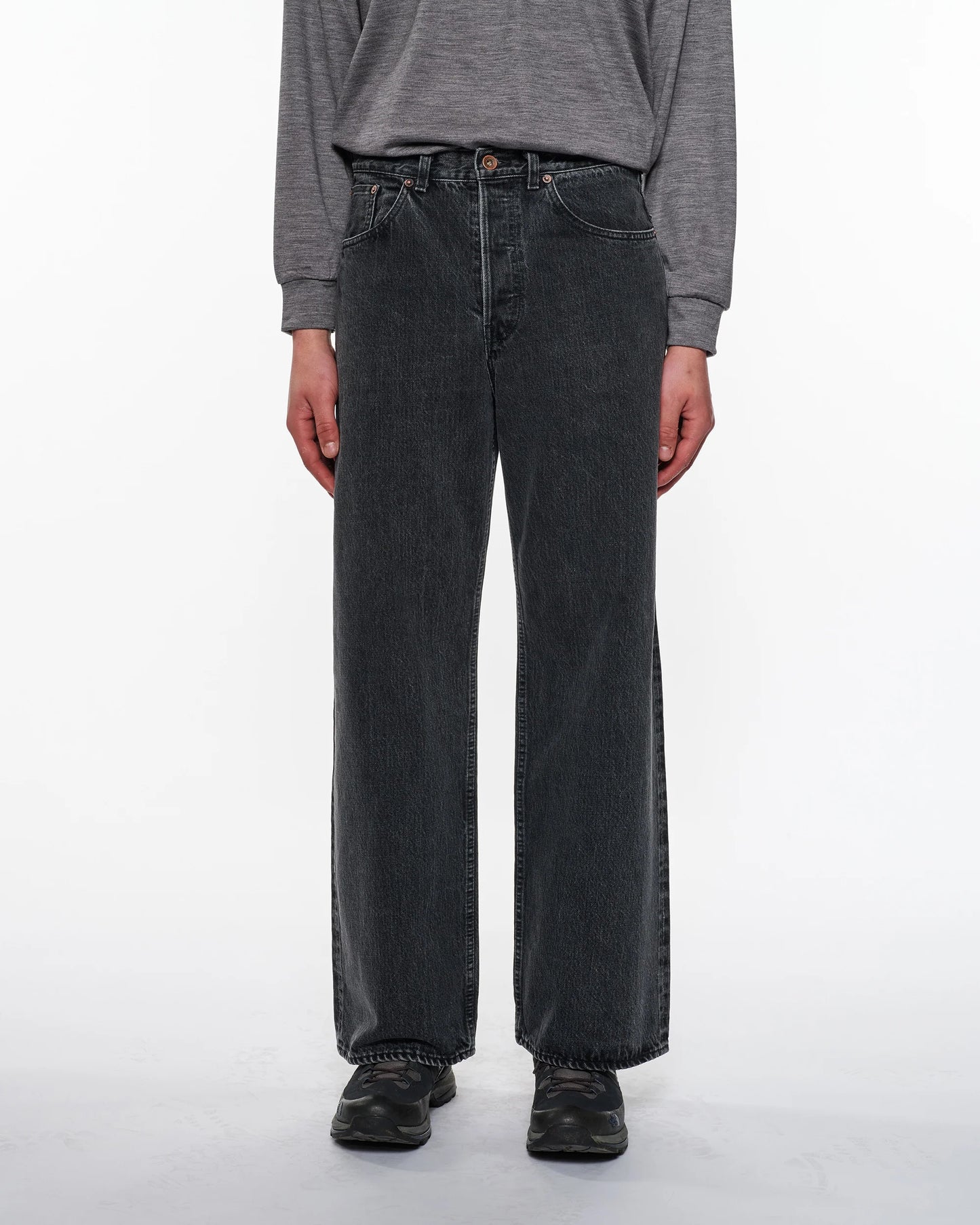 MARKA WIDE LEG JEANS - FADED BLACK