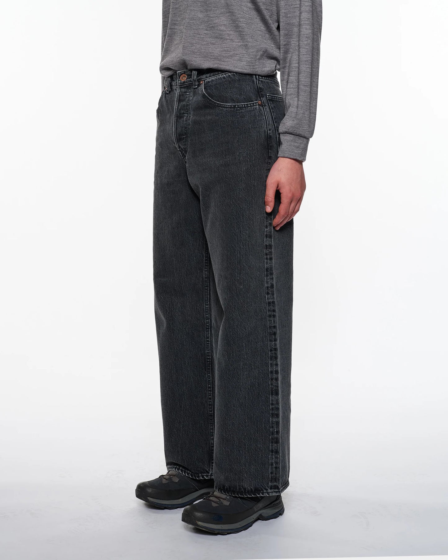 MARKA WIDE LEG JEANS - FADED BLACK