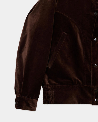 MARKA COTTON VELVET COWBOY JACKET - BROWN