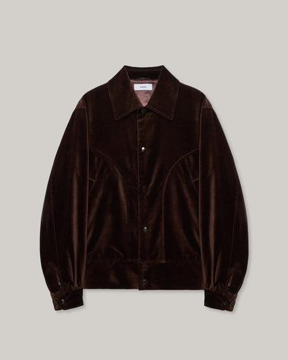 MARKA COTTON VELVET COWBOY JACKET - BROWN