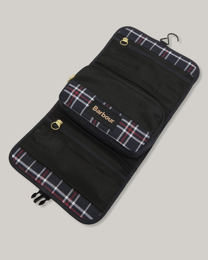 BARBOUR TRANSPORT HANGING WASH BAG - NAVY