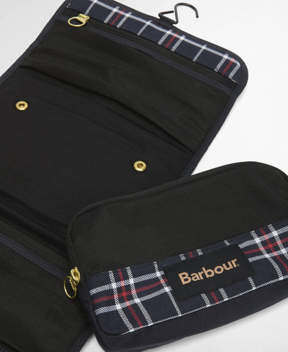 BARBOUR TRANSPORT HANGING WASH BAG - NAVY
