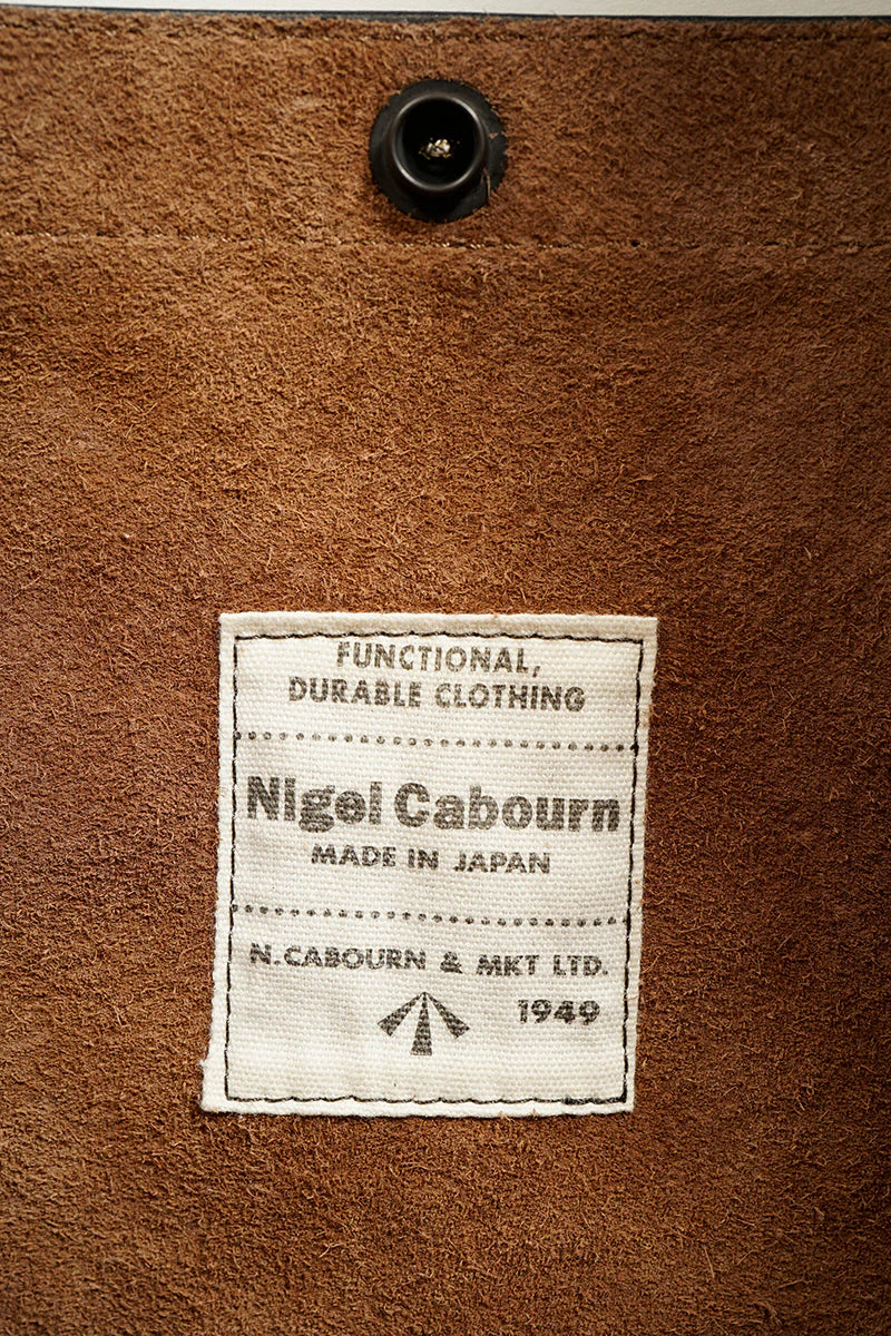 NIGEL CABOURN MAIL BAG TEACORE LEATHER - BLACK