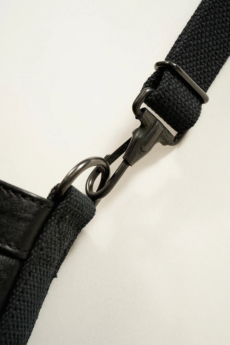 NIGEL CABOURN MAIL BAG TEACORE LEATHER - BLACK