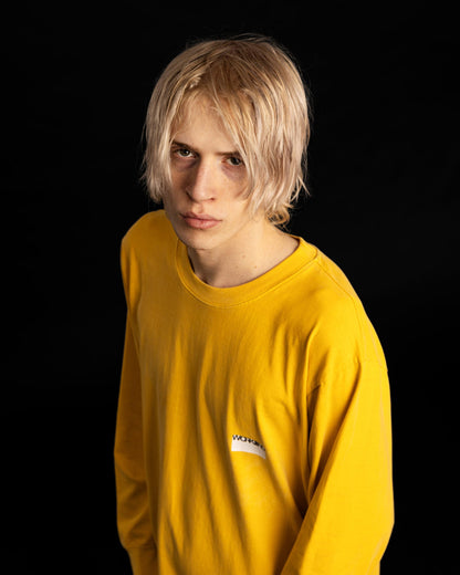 WORKING LONG SLEEVE STICKER T-SHIRT - LAGOS YELLOW