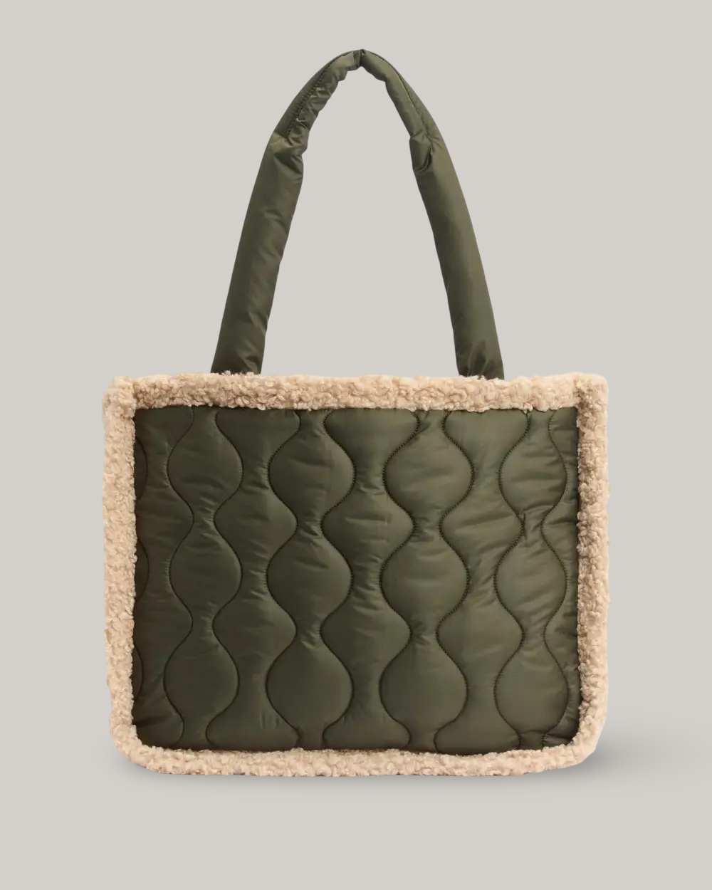 BARBOUR MARNIE QUILTED TOTE BAG - OLIVE