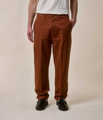 MERZ B SCHWANEN CHINO 01 TROUSER - CHESTNUT