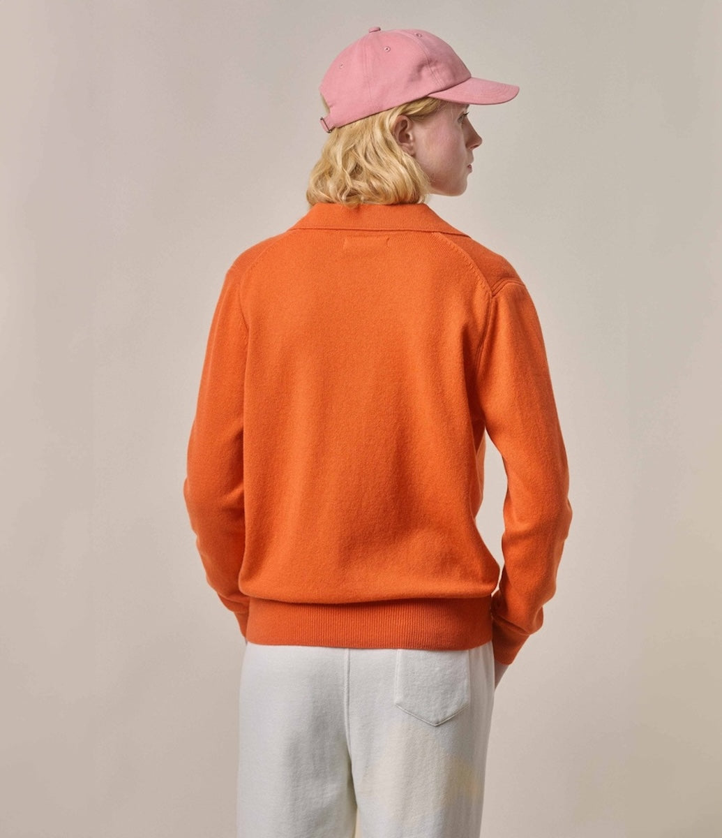MERZ B SCHWANEN WOMEN'S V-NECK PULLOVER - PUMPKIN