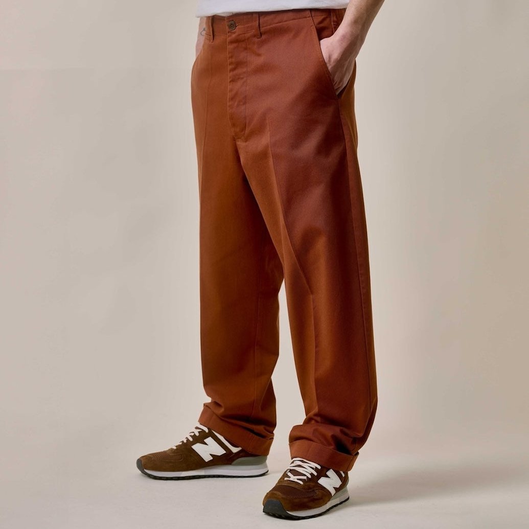 MERZ B SCHWANEN CHINO 01 TROUSER - CHESTNUT