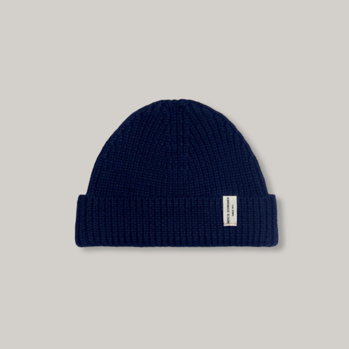 MERZ B. SCHWANEN RIBBED MERINO WOOL BEANIE  - DARK NAVY