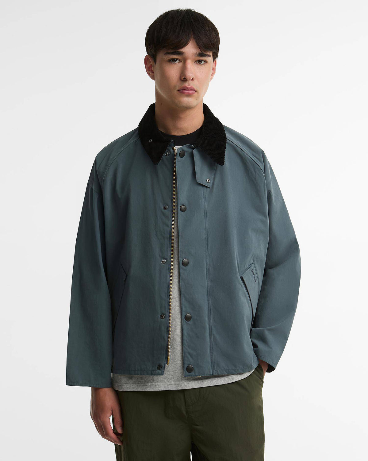 BARBOUR TRANSPORTER OVERSIZED CASUAL JACKET - DARK SLATE