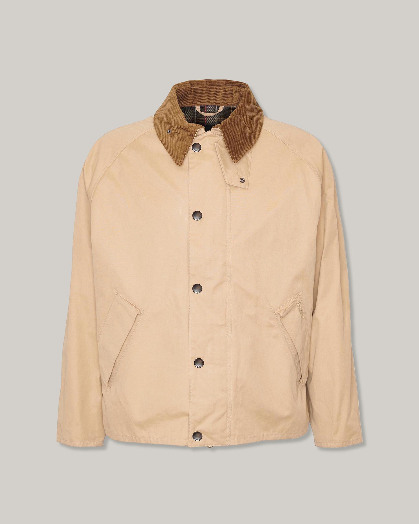 BARBOUR TRANSPORTER OVERSIZED CASUAL JACKET - STONE