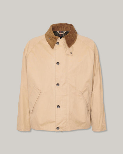 BARBOUR TRANSPORTER OVERSIZED CASUAL JACKET - STONE