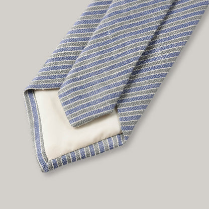 TS(S) ALTERNATE STRIPE CLOTH NECK TIE - BLUE/ GREY