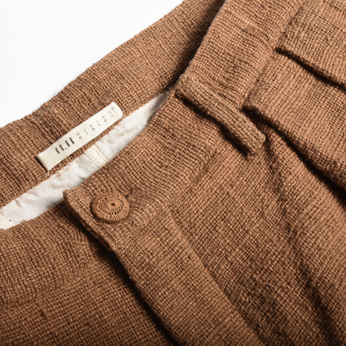 11.11 COTTON HAND LOOMED PLEATED TROUSER - FILTER COFFEE