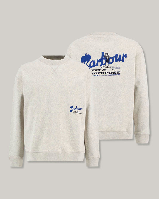 BARBOUR BLYTHE CREW NECK JUMPER - NEUTRAL MARL