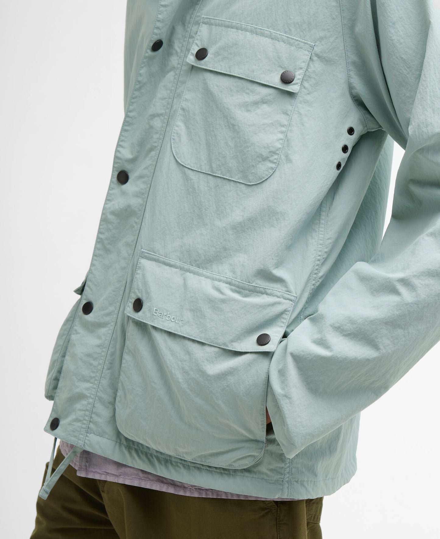 BARBOUR MODIFIED SOLWAY SHOWERPROOF JACKET - MINT BLUE