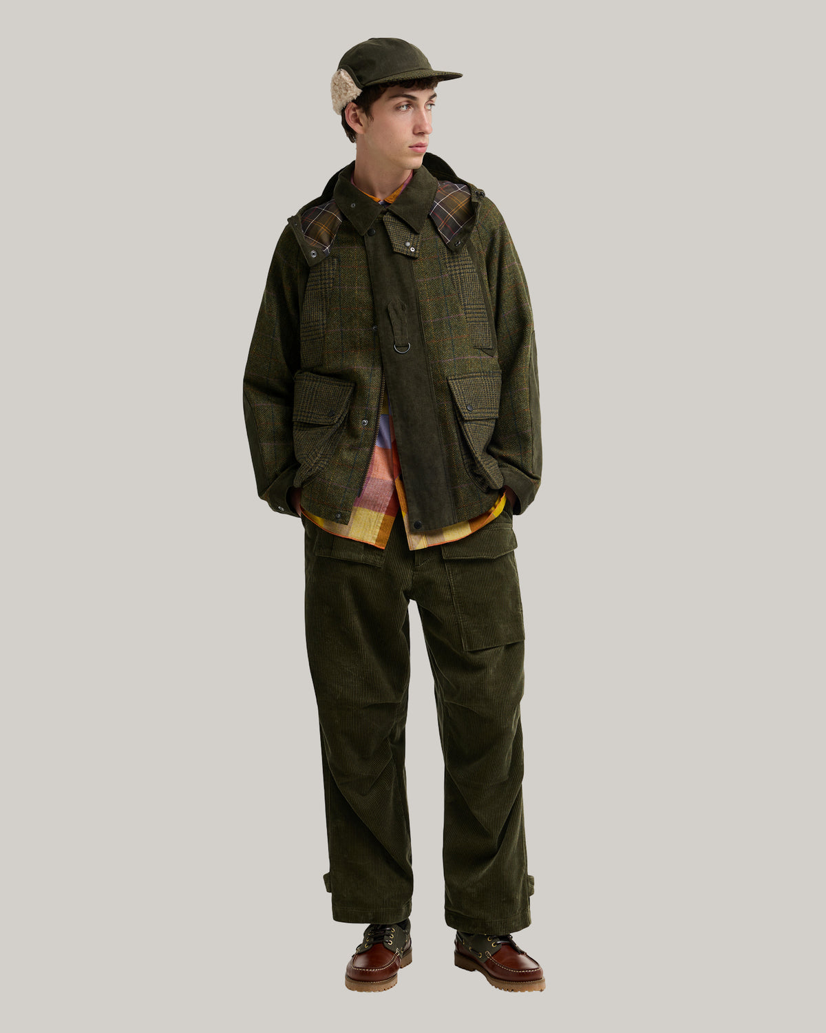 BARBOUR x NORBIT WOOL JACKET - OLIVE