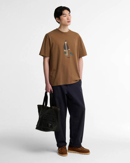 BARBOUR FORDYCE RELAXED GRAPHIC T-SHIRT - SEPIA