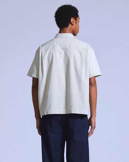 LEVI'S BLUE TAB SS BOXY SHIRT - STRIPE N & A GREY