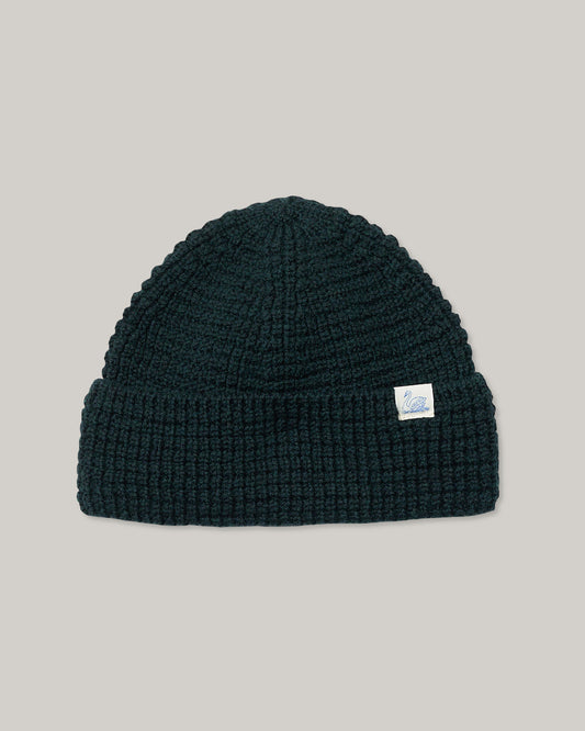 MERZ B. SCHWANEN WAFFLE STRUCTURE STURDY BEANIE - DARK TEAL