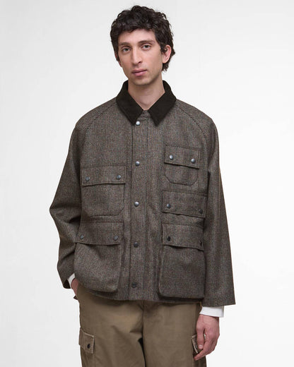 BARBOUR EDITOR WOOL JACKET - OLIVE CHECK