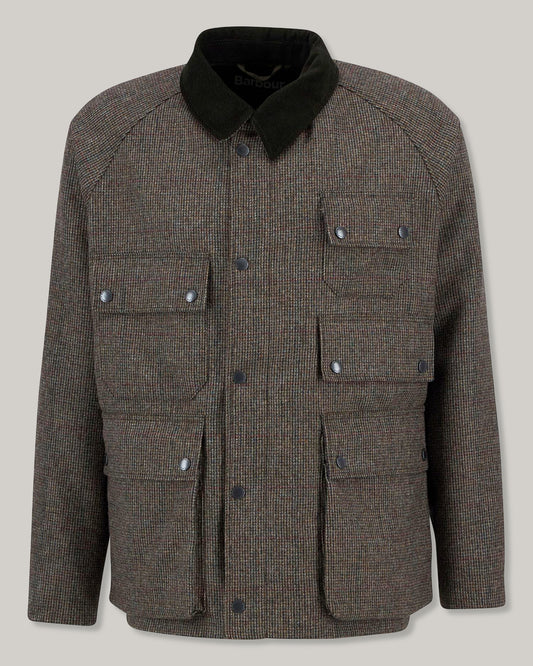 BARBOUR EDITOR WOOL JACKET - OLIVE CHECK