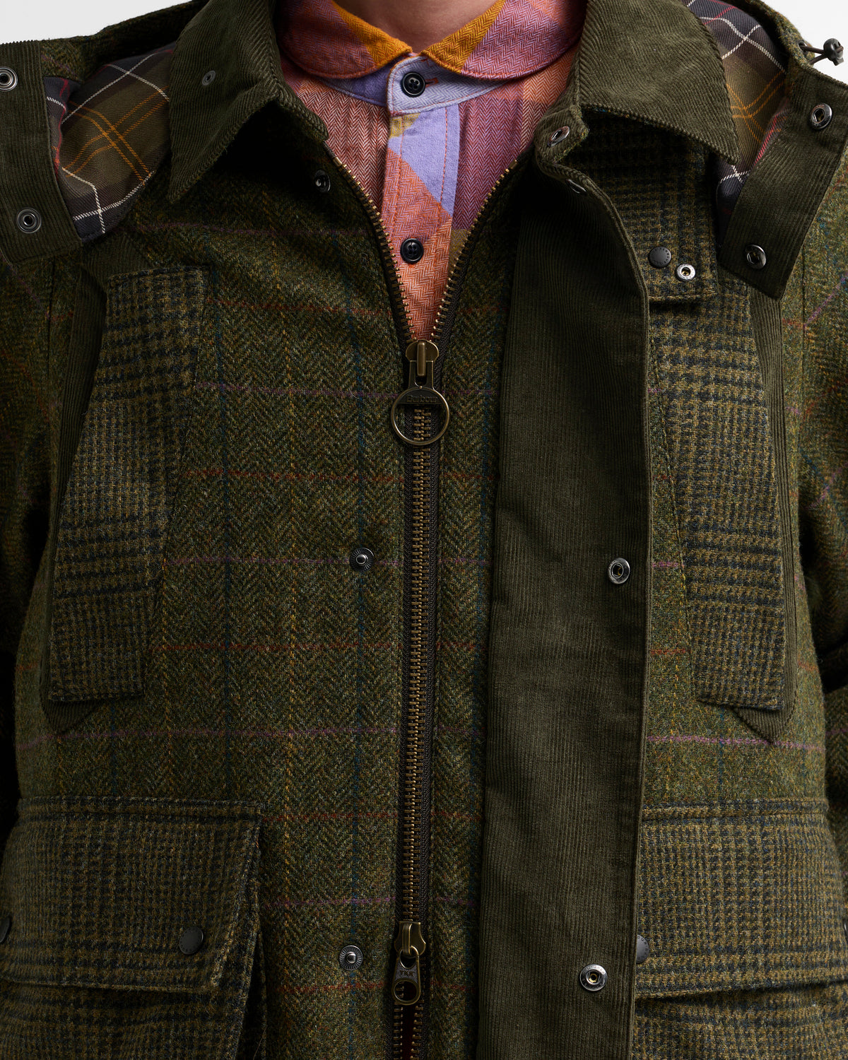 BARBOUR x NORBIT WOOL JACKET - OLIVE