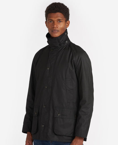 BARBOUR ASHBY WAXED JACKET - BLACK