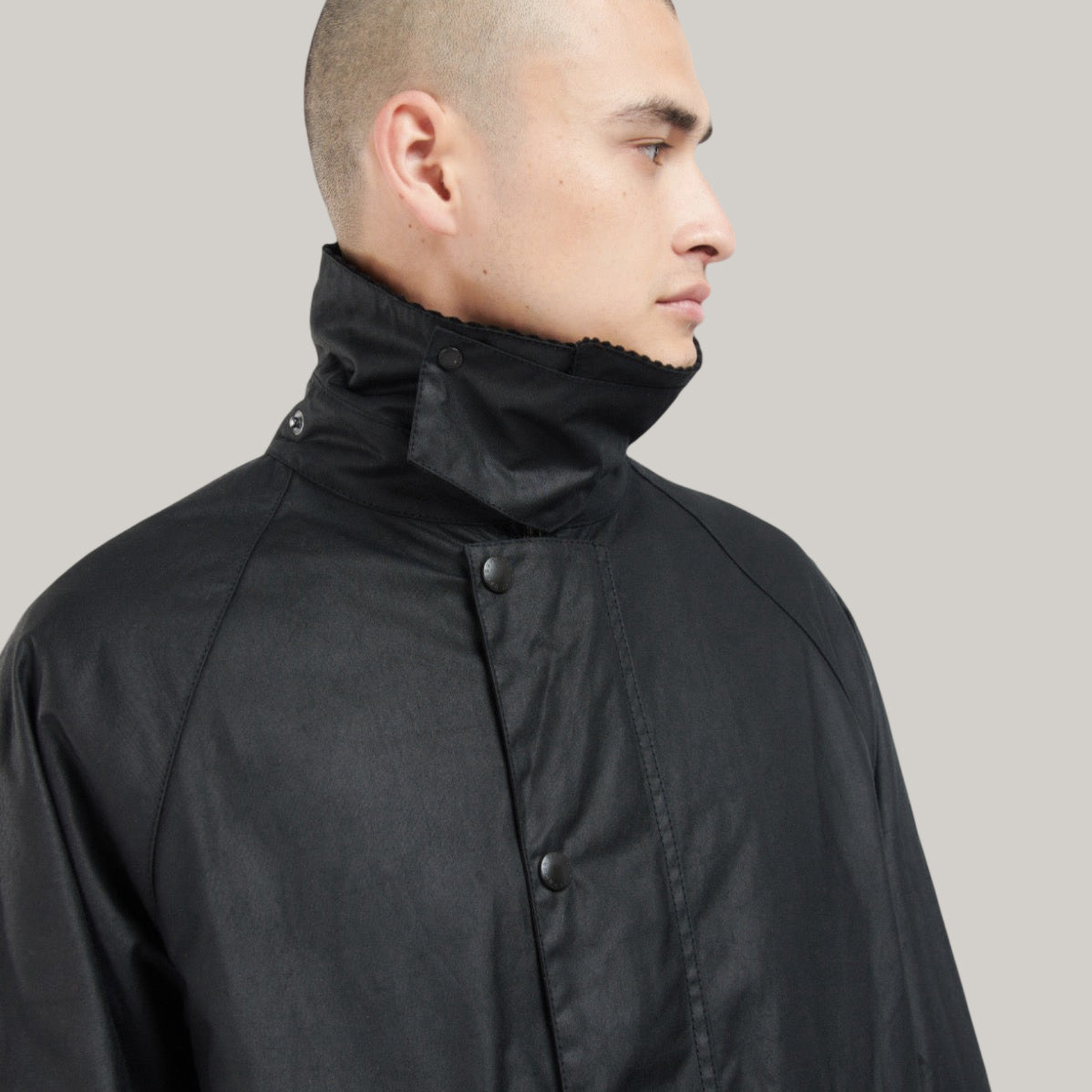 BARBOUR OS WAX BURGHLEY - BLACK