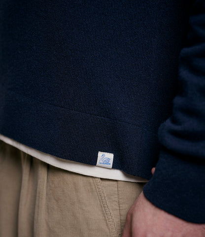 MERZ B. SCHWANEN KNIT POLO 01 -  DARK NAVY